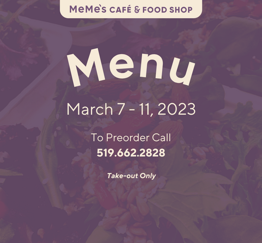 March 7 - 11: Menu