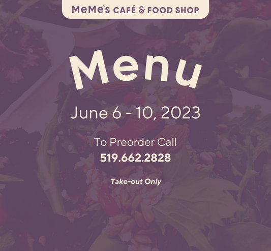 June 6 - 10: Menu