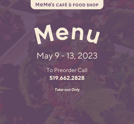 May 9 - 13: Menu