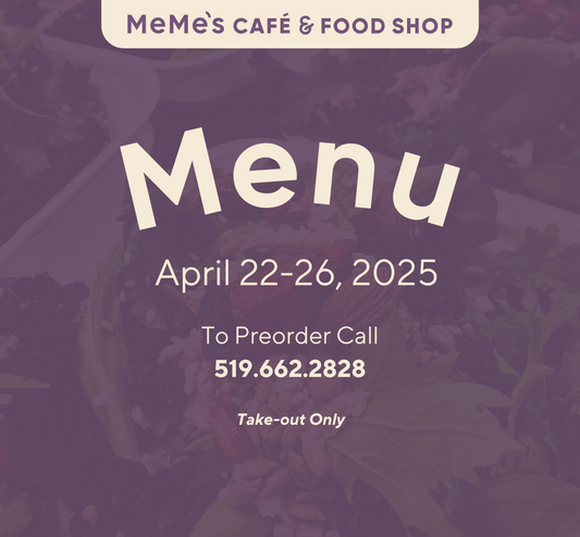 April 22-26: Menu