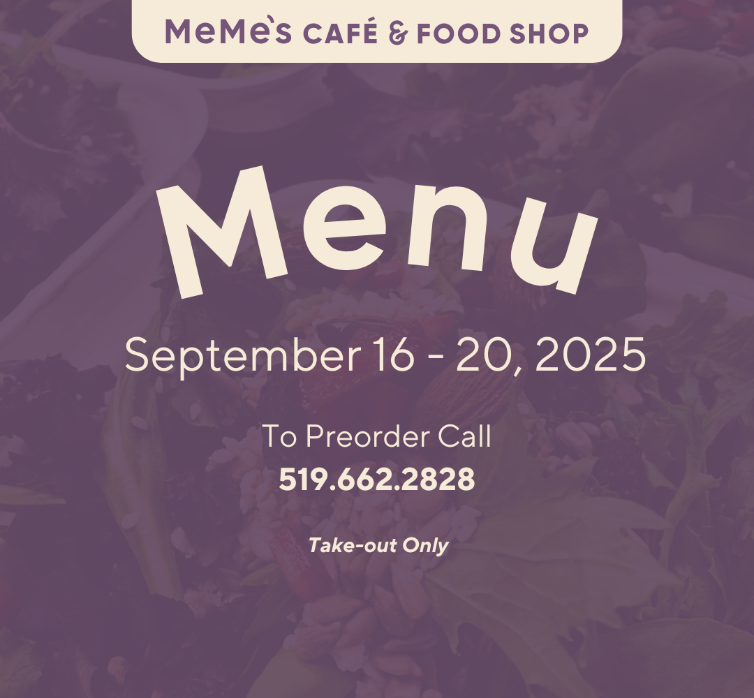 Sept 16-20: Menu