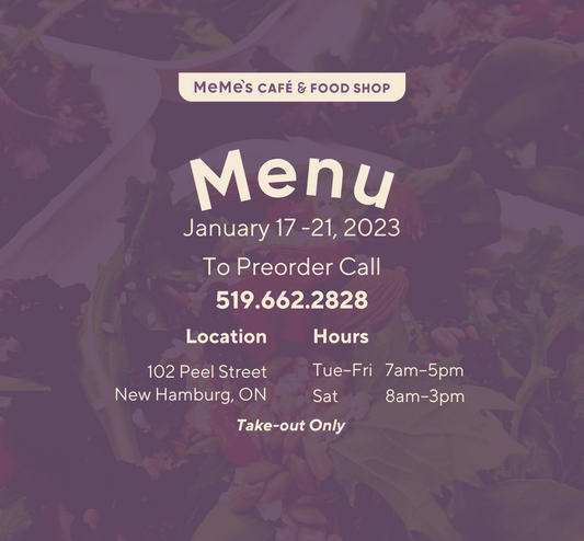 January 17 - 21: Menu