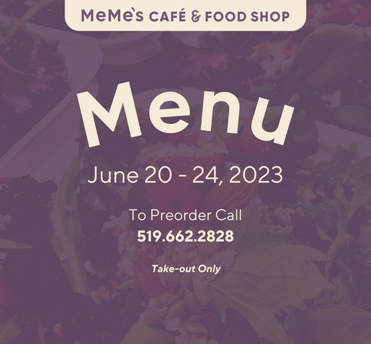 June 20-24: Menu
