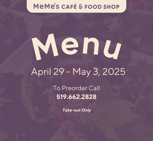 April 29 - May 3: Menu
