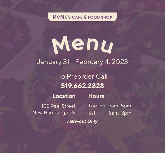 January 31 - February 4: Menu