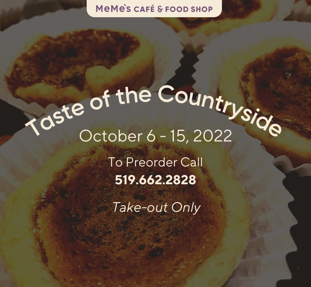 October 6 -15: #TastetheCountryside Menu
