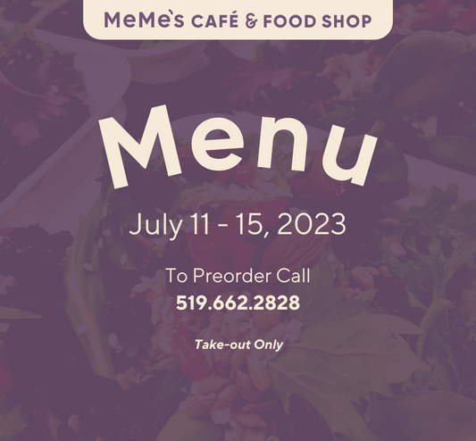 July 11-15: Menu