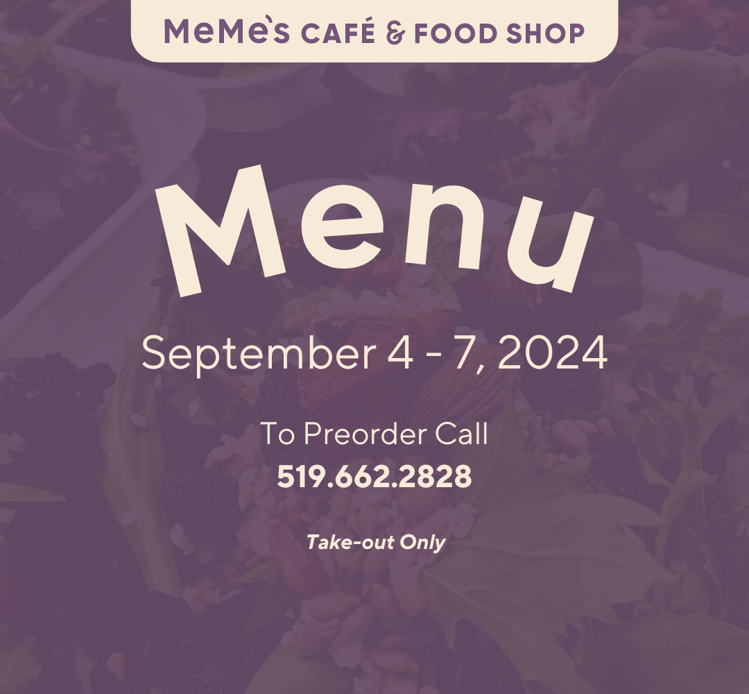 September 4 - 7: Menu