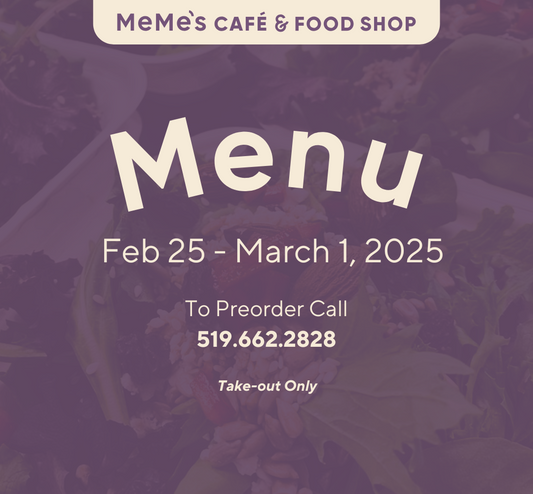 Feb 25 - March 1: Menu