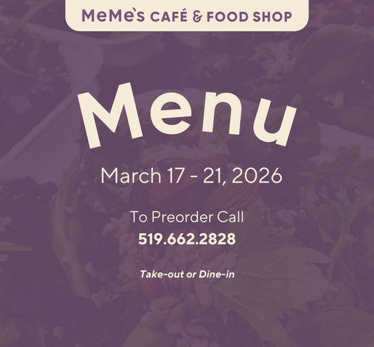 March 17 - 21: Menu