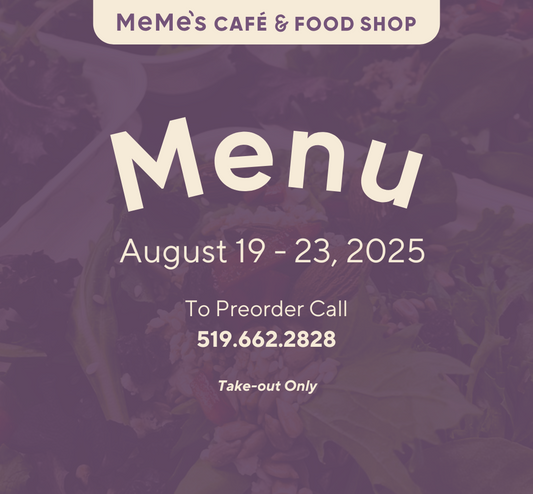 Aug 19 - 23: Menu