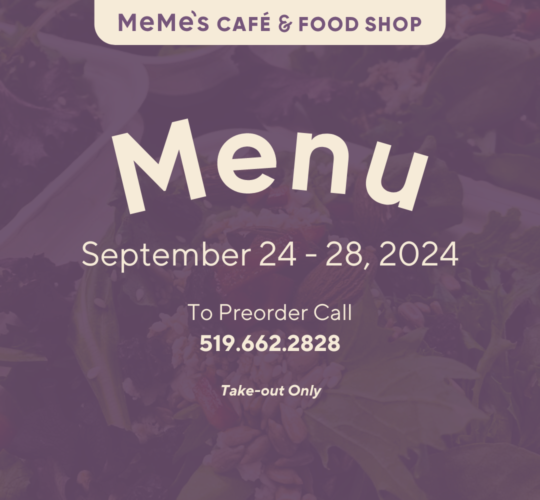 Sept 24 - 28: Menu