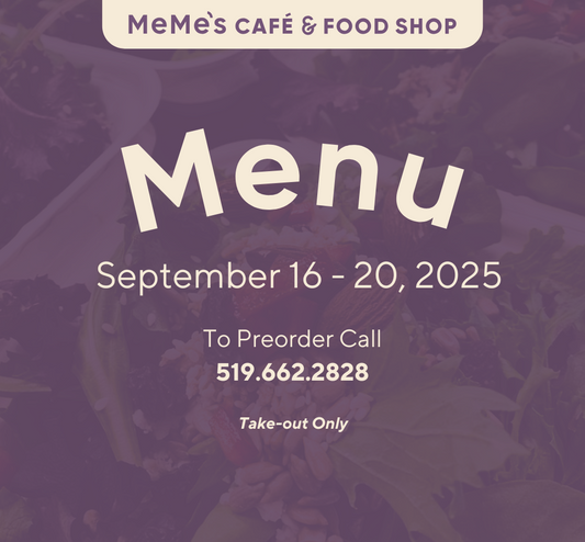 Sept 16-20: Menu