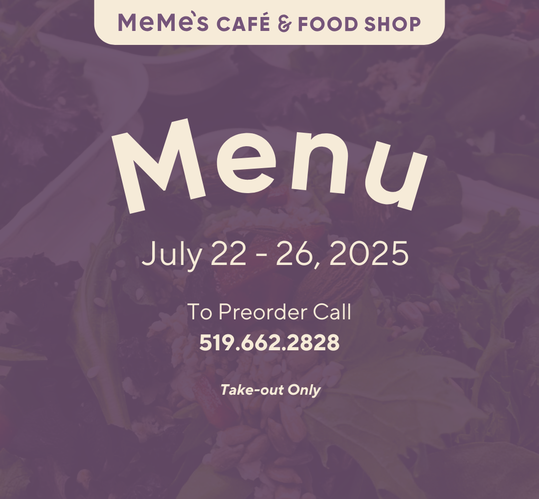 July 22 - 26: Menu